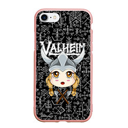 Чехол iPhone 7/8 матовый Valheim Girl, цвет: 3D-светло-розовый