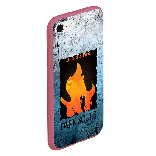 Чехол iPhone 7/8 матовый DARK SOULS СТОРОНА ДУШИ / 3D-Малиновый – фото 2