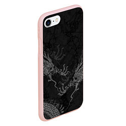 Чехол iPhone 7/8 матовый Chinese Dragons, цвет: 3D-светло-розовый — фото 2