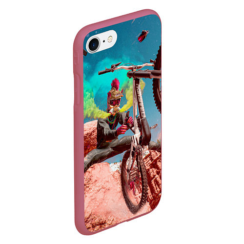 Чехол iPhone 7/8 матовый Riders Republic / 3D-Малиновый – фото 2
