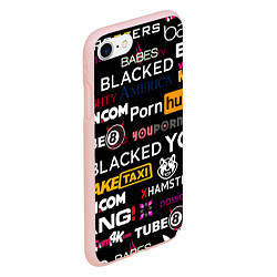 Чехол iPhone 7/8 матовый ПОРНОСТУДИИ PORN STUDIO, цвет: 3D-светло-розовый — фото 2
