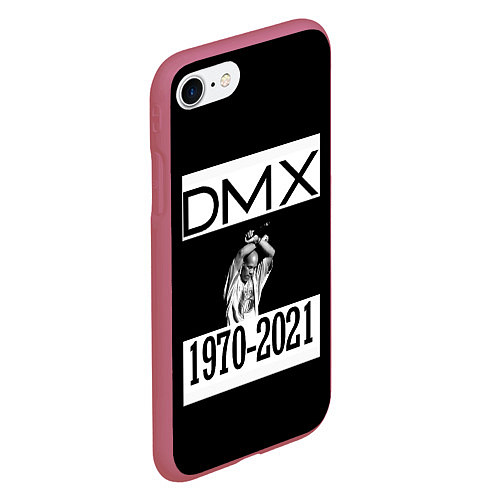 Чехол iPhone 7/8 матовый DMX 1970-2021 / 3D-Малиновый – фото 2