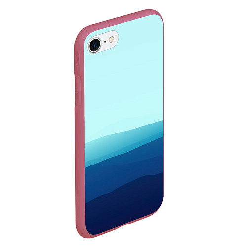 Чехол iPhone 7/8 матовый Море / 3D-Малиновый – фото 2