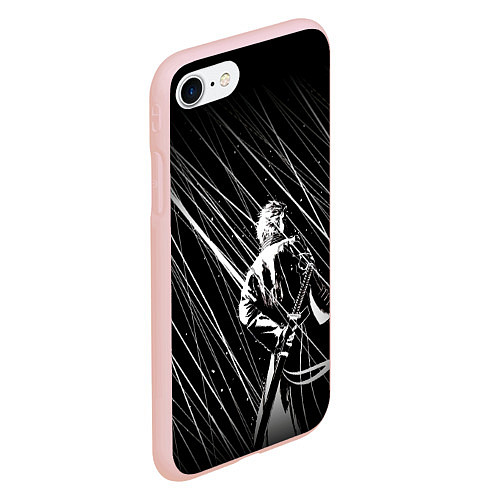 Чехол iPhone 7/8 матовый Вирджил под дождём / 3D-Светло-розовый – фото 2