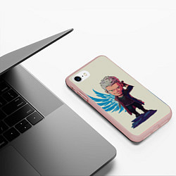 Чехол iPhone 7/8 матовый Nero Big head, цвет: 3D-светло-розовый — фото 2