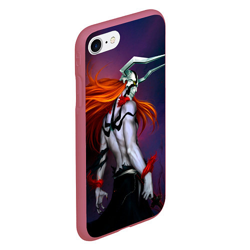 Чехол iPhone 7/8 матовый Bleach Ichigo Kurosaki / 3D-Малиновый – фото 2