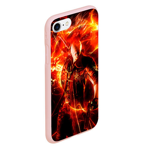 Чехол iPhone 7/8 матовый Данте в огне / 3D-Светло-розовый – фото 2