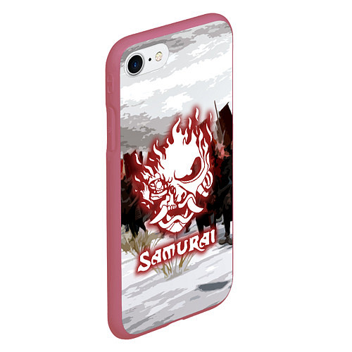 Чехол iPhone 7/8 матовый SAMURAI 2077 / 3D-Малиновый – фото 2