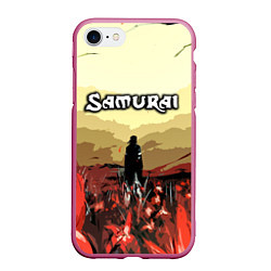 Чехол iPhone 7/8 матовый SAMURAI PROJECT RED, цвет: 3D-малиновый