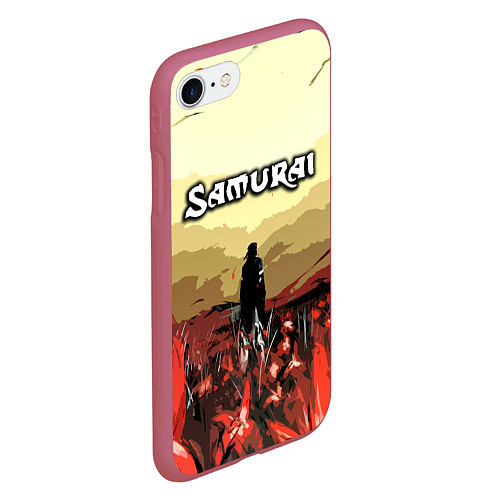 Чехол iPhone 7/8 матовый SAMURAI PROJECT RED / 3D-Малиновый – фото 2