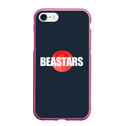 Чехол iPhone 7/8 матовый Red moon Beastars, цвет: 3D-малиновый