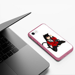 Чехол iPhone 7/8 матовый Jabami Yumeko, цвет: 3D-малиновый — фото 2