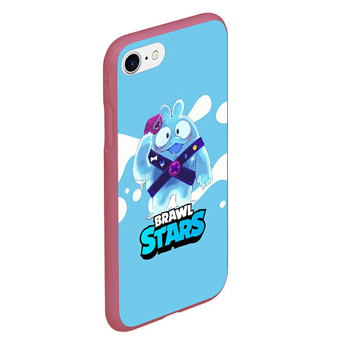 Чехол iPhone 7/8 матовый Сквик Squeak Brawl Stars / 3D-Малиновый – фото 2