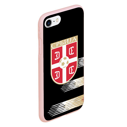 Чехол iPhone 7/8 матовый Сборная Сербии / 3D-Светло-розовый – фото 2