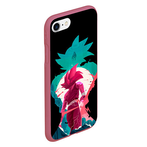 Чехол iPhone 7/8 матовый Goku boys / 3D-Малиновый – фото 2