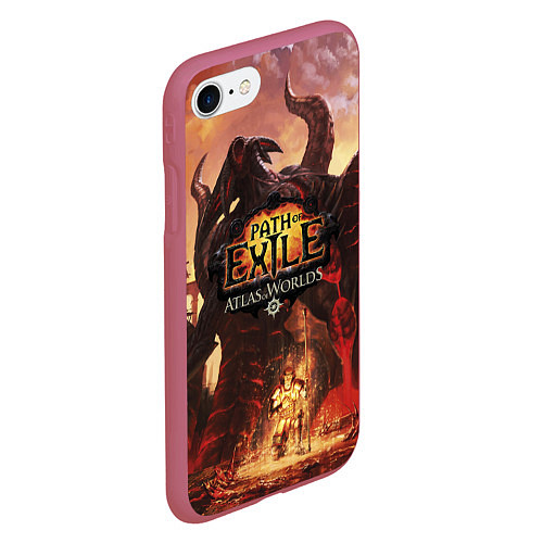 Чехол iPhone 7/8 матовый Path of Exile / 3D-Малиновый – фото 2