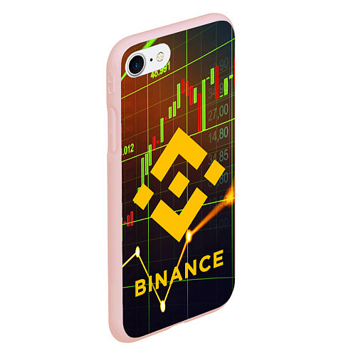 Чехол iPhone 7/8 матовый BINANCE БИНАНС БАНАН / 3D-Светло-розовый – фото 2