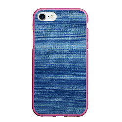 Чехол iPhone 7/8 матовый Texture Denim, цвет: 3D-малиновый