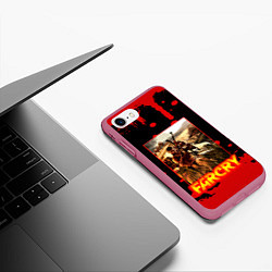 Чехол iPhone 7/8 матовый FARCRY ФАРКРАЙ GAME, цвет: 3D-малиновый — фото 2