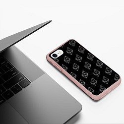 Чехол iPhone 7/8 матовый ETHEREUM ЭФИРИУМ УЗОР, цвет: 3D-светло-розовый — фото 2