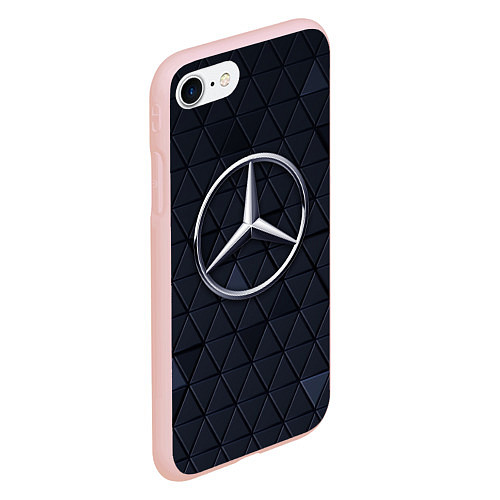 Чехол iPhone 7/8 матовый MERCEDES BENZ 3D Geometry 3Д / 3D-Светло-розовый – фото 2