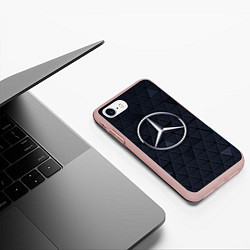 Чехол iPhone 7/8 матовый MERCEDES BENZ 3D Geometry 3Д, цвет: 3D-светло-розовый — фото 2