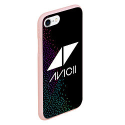 Чехол iPhone 7/8 матовый AVICII RAIBOW STYLE, цвет: 3D-светло-розовый — фото 2