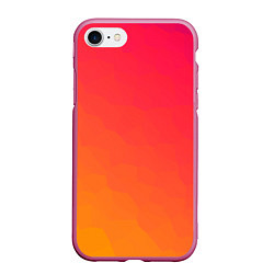Чехол iPhone 7/8 матовый Градиент заря, цвет: 3D-малиновый