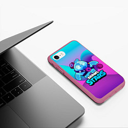 Чехол iPhone 7/8 матовый Сквик Squeak Brawl Stars, цвет: 3D-малиновый — фото 2