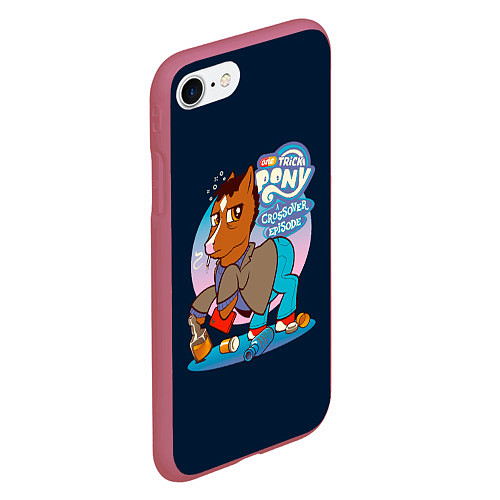 Чехол iPhone 7/8 матовый Pony x Bojack / 3D-Малиновый – фото 2