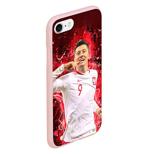 Чехол iPhone 7/8 матовый Lewandowski Левандовски 9 / 3D-Светло-розовый – фото 2