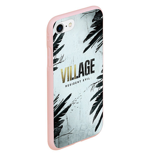 Чехол iPhone 7/8 матовый Resident Evil Village Crow / 3D-Светло-розовый – фото 2