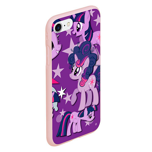 Чехол iPhone 7/8 матовый Twilight Sparkle / 3D-Светло-розовый – фото 2