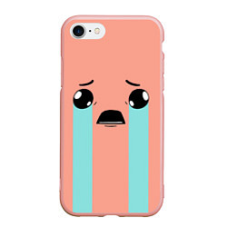 Чехол iPhone 7/8 матовый Crying Isaac, цвет: 3D-светло-розовый