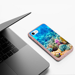 Чехол iPhone 7/8 матовый Риф, цвет: 3D-светло-розовый — фото 2