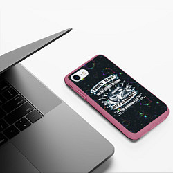 Чехол iPhone 7/8 матовый Рыбалка на щуку, цвет: 3D-малиновый — фото 2