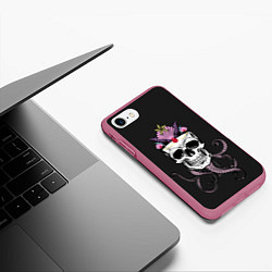 Чехол iPhone 7/8 матовый Octo-Queen, цвет: 3D-малиновый — фото 2