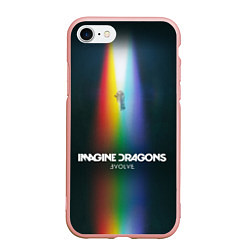 Чехол iPhone 7/8 матовый Imagine Dragons: Evolve, цвет: 3D-светло-розовый