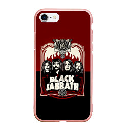 Чехол iPhone 7/8 матовый Black Sabbath, цвет: 3D-светло-розовый