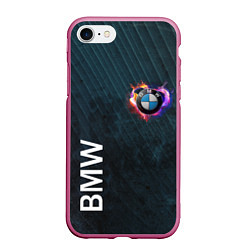 Чехол iPhone 7/8 матовый BMW Heart Grooved Texture