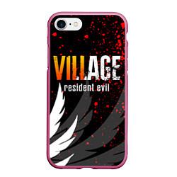 Чехол iPhone 7/8 матовый RESIDENT EVIL 8 VILLAGE, цвет: 3D-малиновый