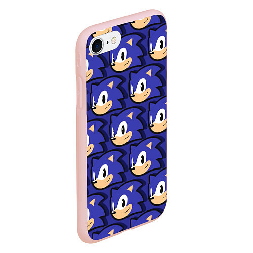 Чехол iPhone 7/8 матовый Sonic pattern / 3D-Светло-розовый – фото 2