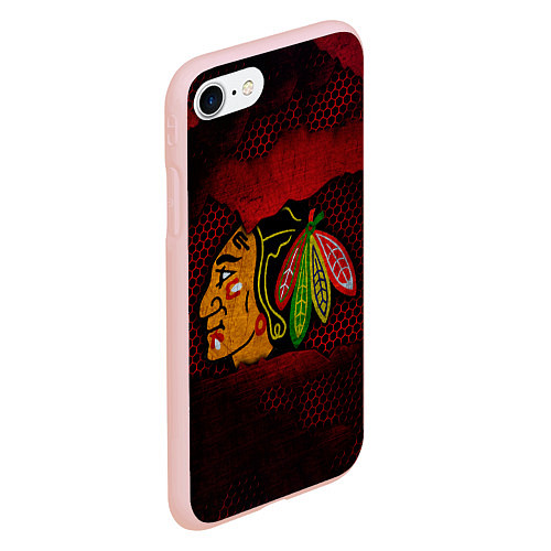Чехол iPhone 7/8 матовый CHICAGO NHL / 3D-Светло-розовый – фото 2