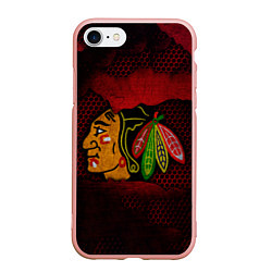 Чехол iPhone 7/8 матовый CHICAGO NHL, цвет: 3D-светло-розовый