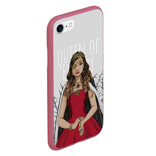 Чехол iPhone 7/8 матовый Queen of Fillory / 3D-Малиновый – фото 2
