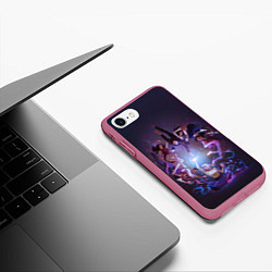 Чехол iPhone 7/8 матовый Волшебники, цвет: 3D-малиновый — фото 2