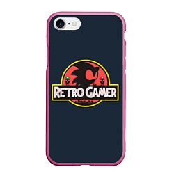 Чехол iPhone 7/8 матовый Retro Gamer, цвет: 3D-малиновый