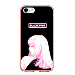 Чехол iPhone 7/8 матовый Лиса БП, цвет: 3D-светло-розовый