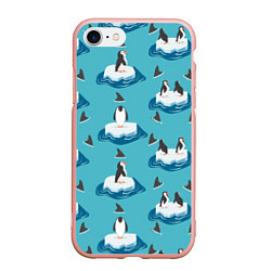 Чехол iPhone 7/8 матовый Пингвины