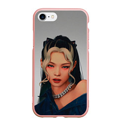 Чехол iPhone 7/8 матовый Hot Jennie, цвет: 3D-светло-розовый